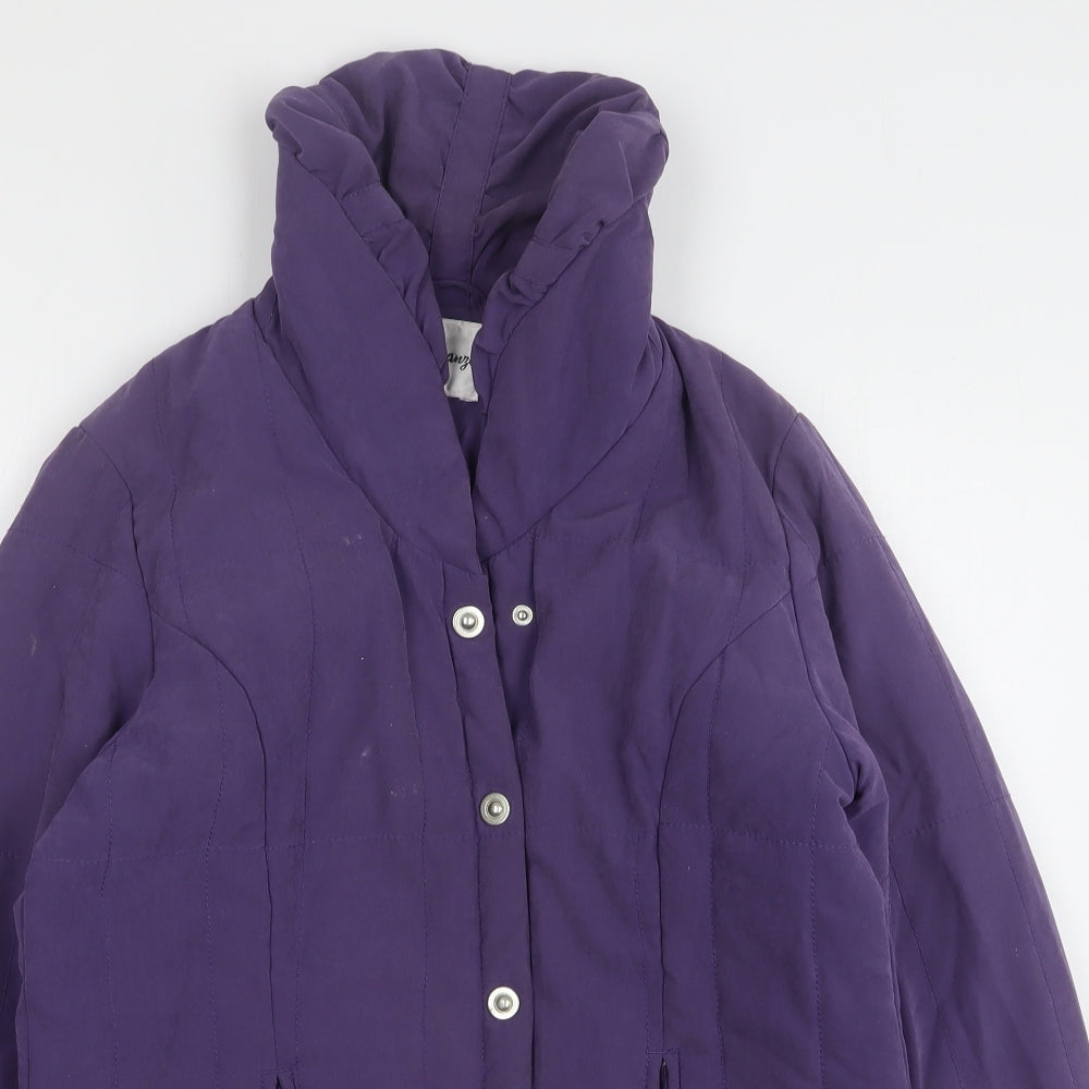Womens UK Size 10 Elegance Purple Overcoat