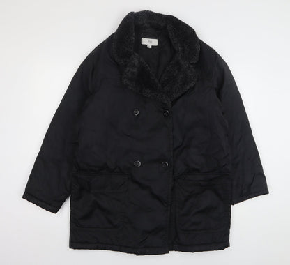 Womens UK Size 12 Alibi Black Overcoat