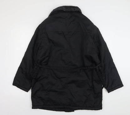 Womens UK Size 12 Alibi Black Overcoat