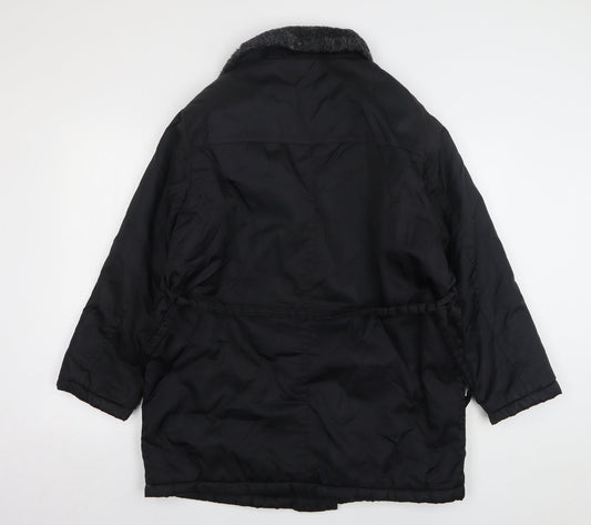 Womens UK Size 12 Alibi Black Overcoat
