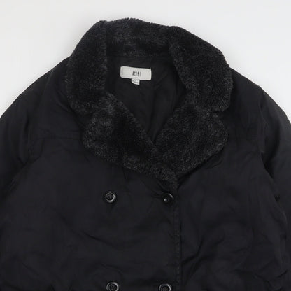 Womens UK Size 12 Alibi Black Overcoat