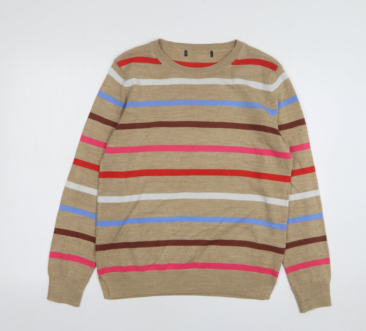 Womens UK Size 10 Marks and Spencer Beige Pullover Jumper