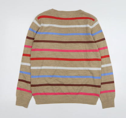 Womens UK Size 10 Marks and Spencer Beige Pullover Jumper