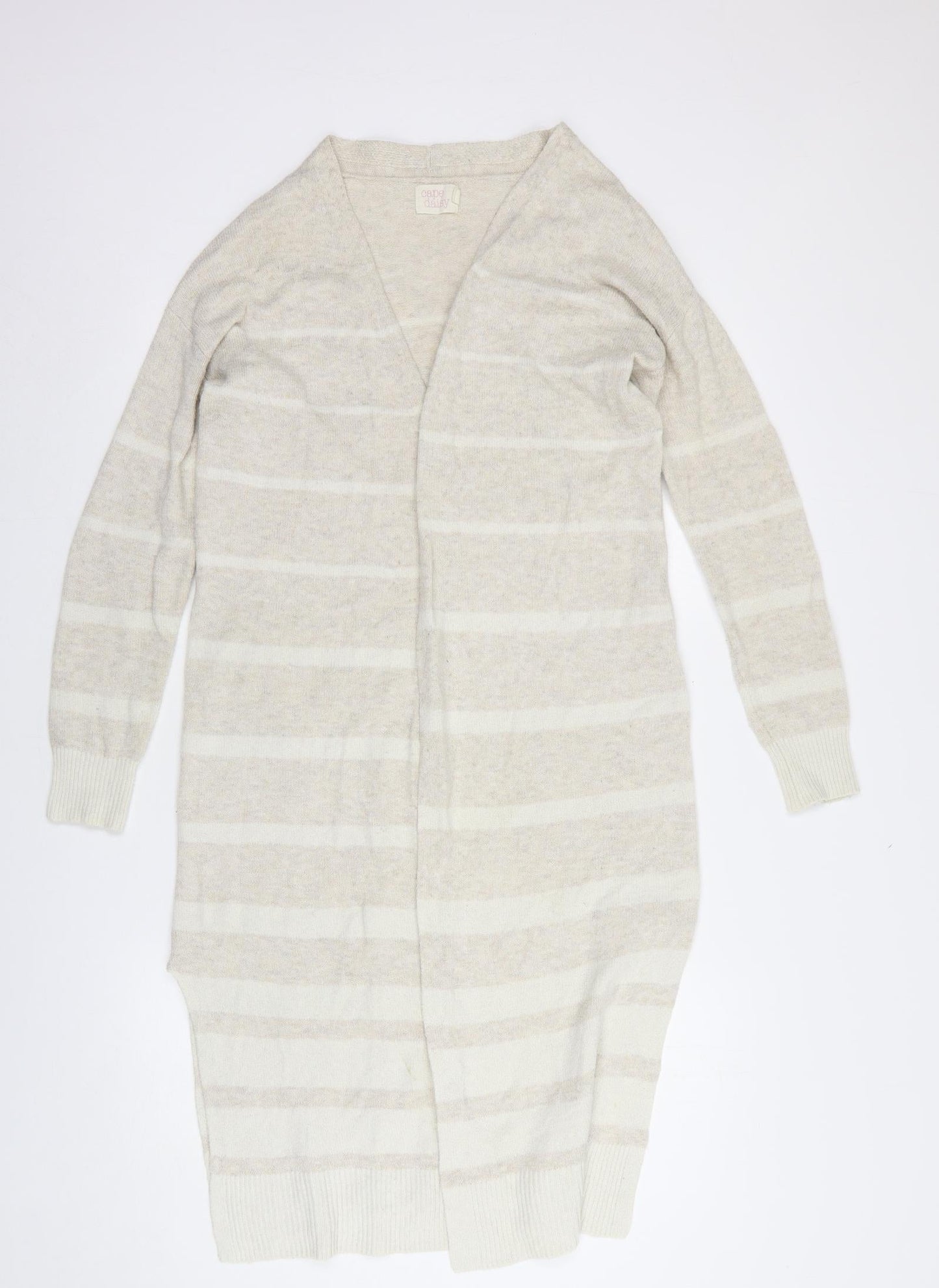 Womens UK Size XS Cape Daisy Beige Cardigan Jumper
