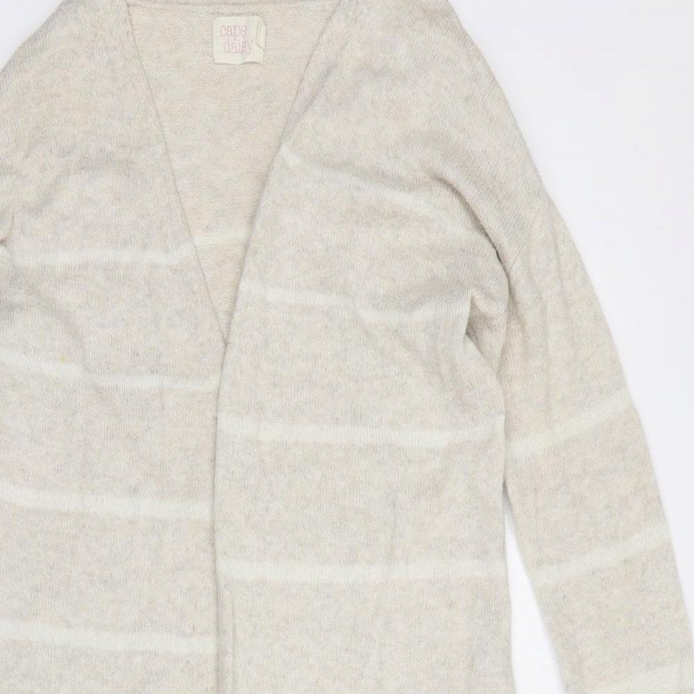 Womens UK Size XS Cape Daisy Beige Cardigan Jumper