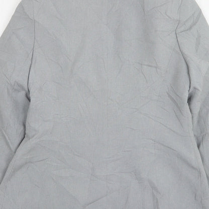 Look Womens Grey Polyester Jacket Blazer Size 10