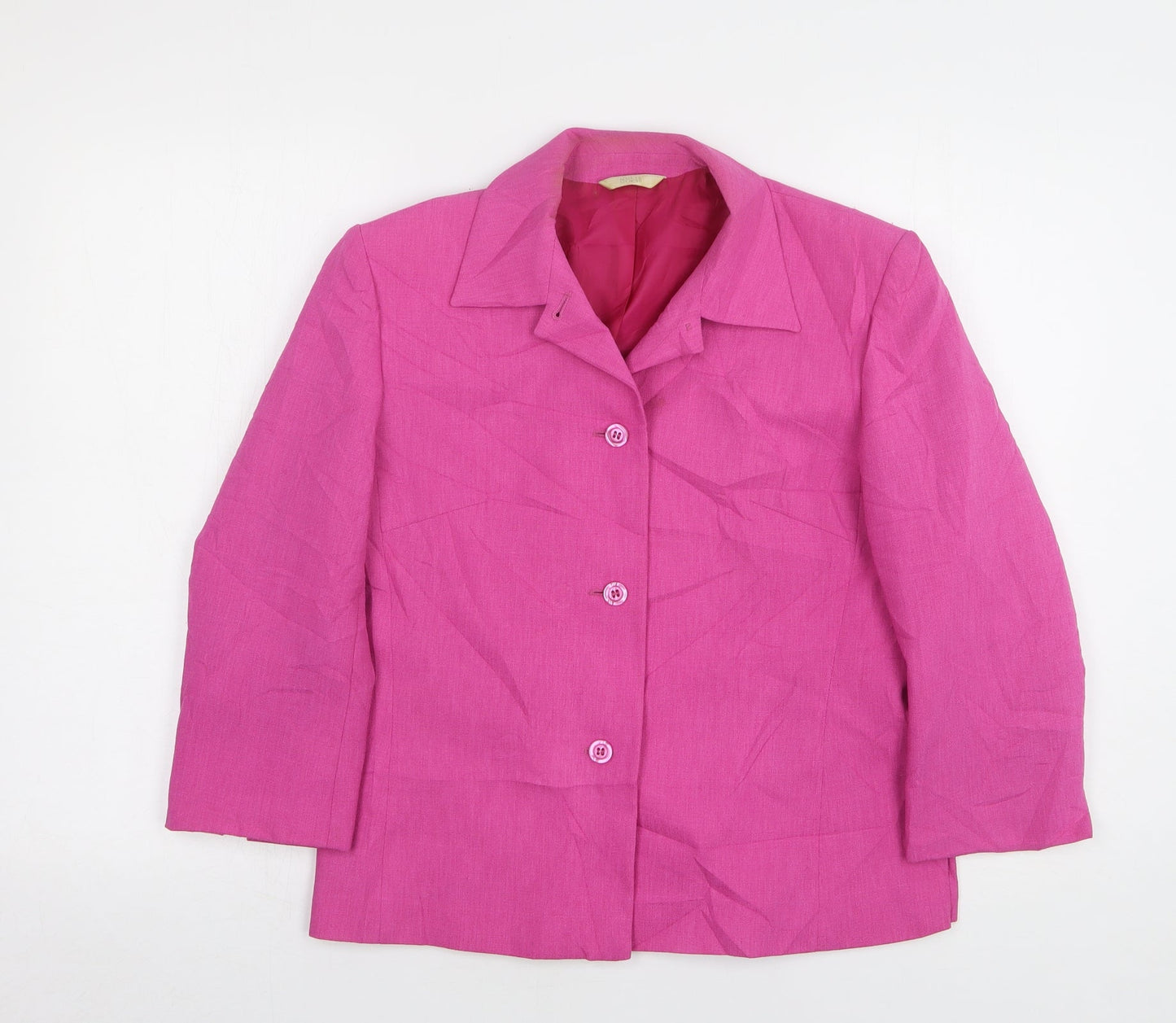 Womens UK Size 12 Marks and Spencer Regular Pink Suit Jacket