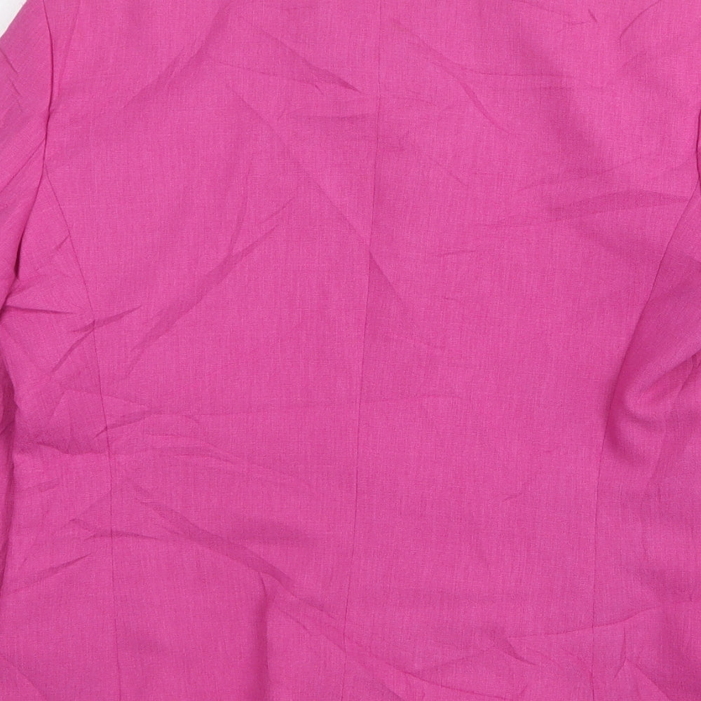 Womens UK Size 12 Marks and Spencer Regular Pink Suit Jacket