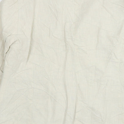 E-vie Womens Beige Ramie Jacket Suit Jacket Size 14