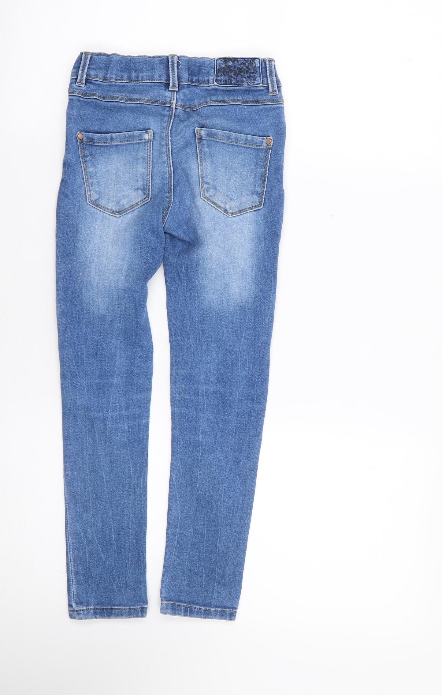 name it Girls Blue Cotton Skinny Jeans Size 7 Years L21 in Regular
