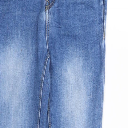 name it Girls Blue Cotton Skinny Jeans Size 7 Years L21 in Regular