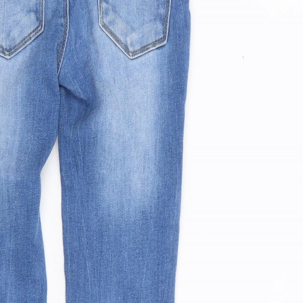 name it Girls Blue Cotton Skinny Jeans Size 7 Years L21 in Regular
