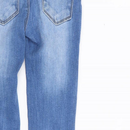name it Girls Blue Cotton Skinny Jeans Size 7 Years L21 in Regular