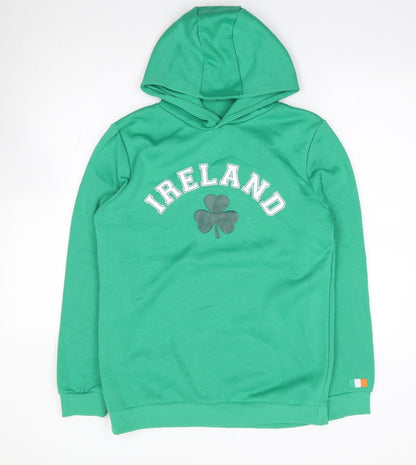 Primark Girls Green Polyester Pullover Hoodie Size 13-14 Years Pullover - Ireland