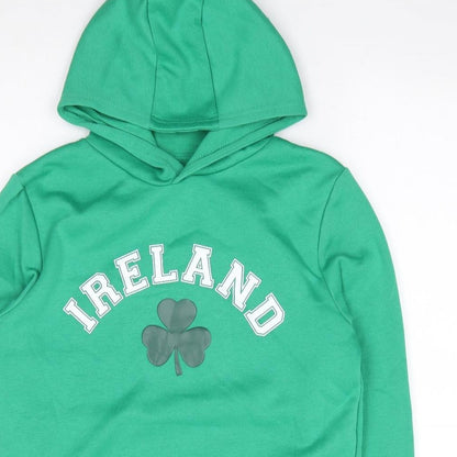 Primark Girls Green Polyester Pullover Hoodie Size 13-14 Years Pullover - Ireland