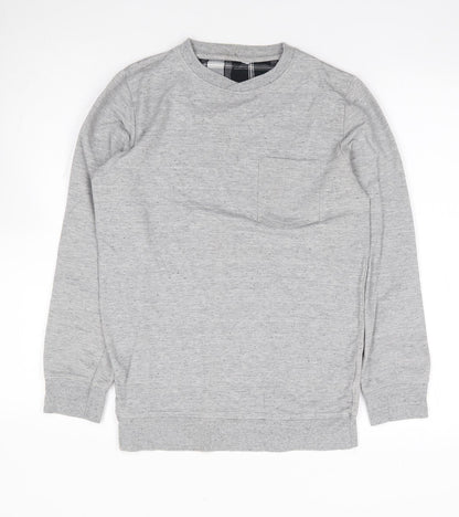 Mens UK Size S Preworn Grey Pullover Sweatshirt