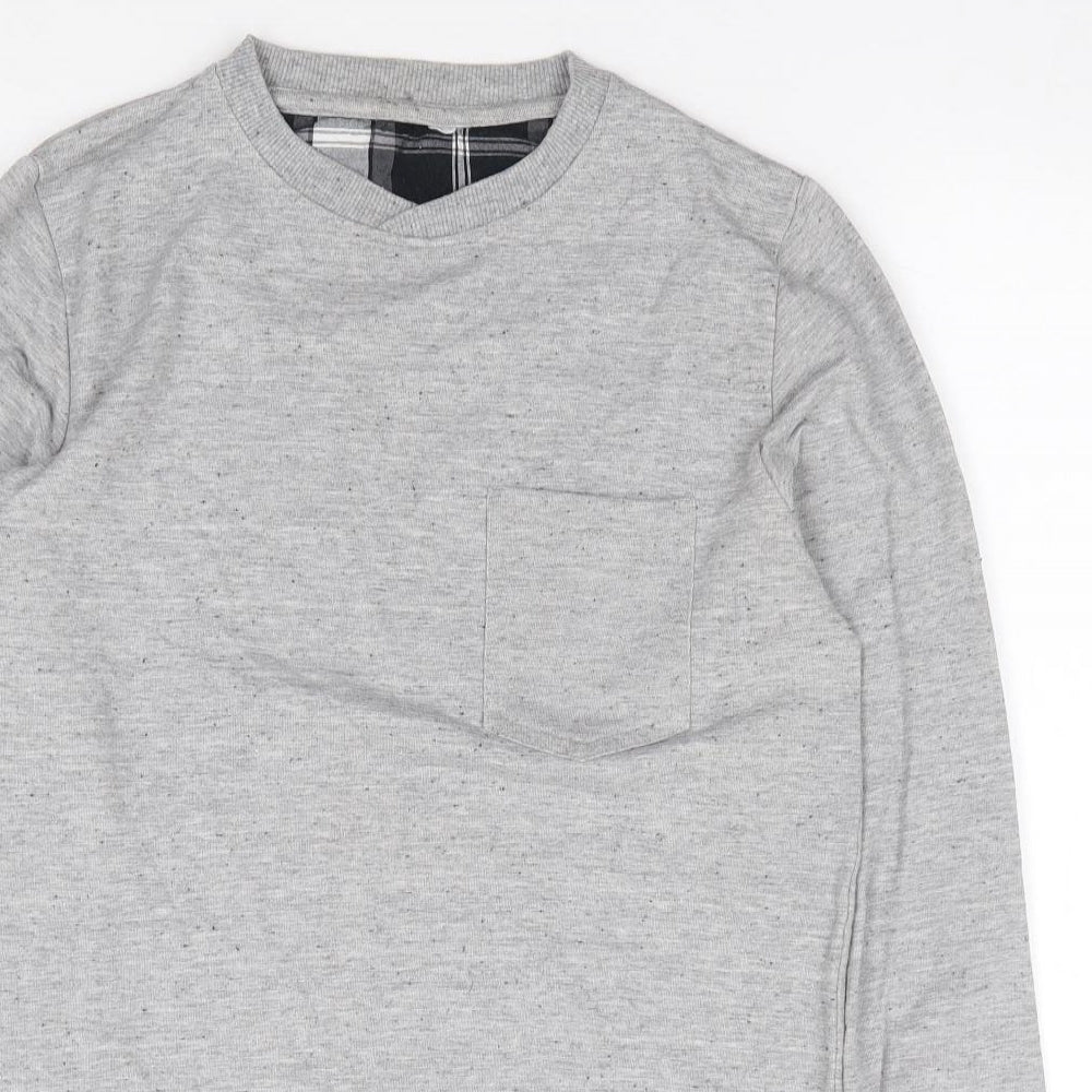 Mens UK Size S Preworn Grey Pullover Sweatshirt