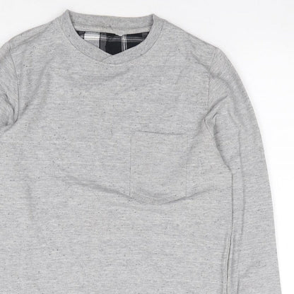 Mens UK Size S Preworn Grey Pullover Sweatshirt