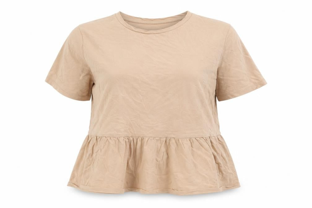Womens UK Size 16 Pep & Co Beige Jersey T-Shirt