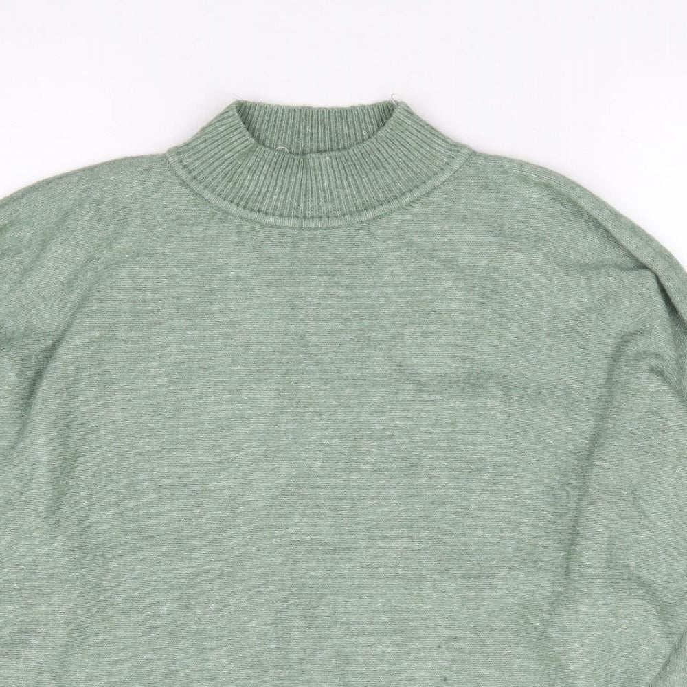 Primark Womens Green High Neck Acrylic Pullover Jumper Size S