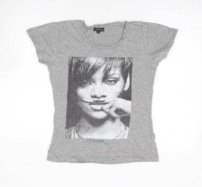 Womens UK Size L Chemistry Grey Jersey T-Shirt