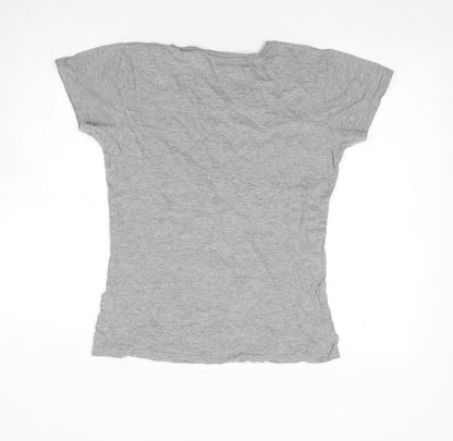 Womens UK Size L Chemistry Grey Jersey T-Shirt