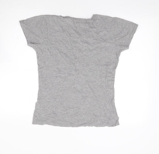Womens UK Size L Chemistry Grey Jersey T-Shirt