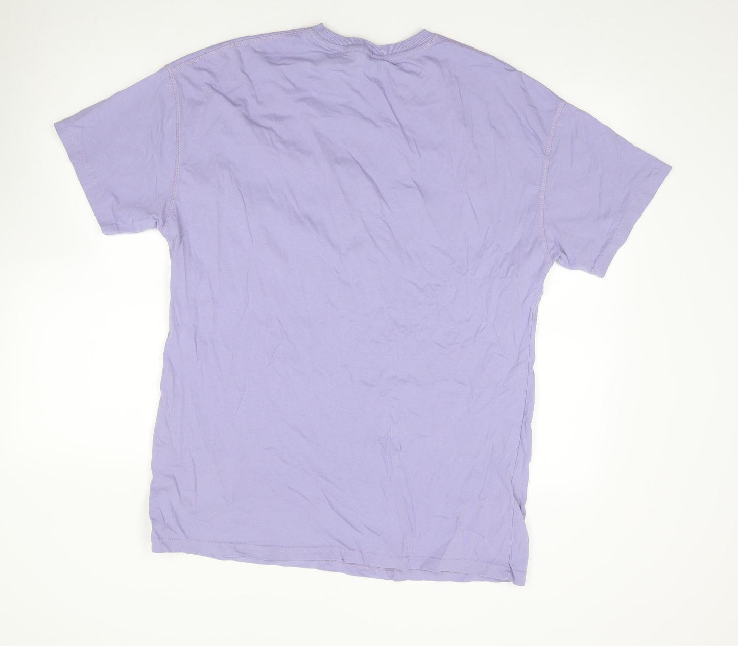 Primark Womens Purple 100% Cotton Tunic T-Shirt Size S Crew Neck