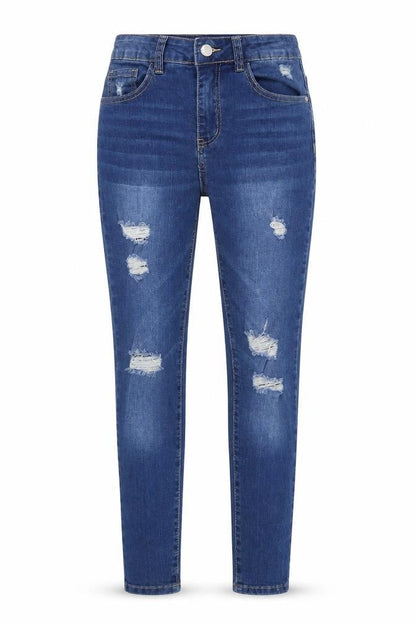 SheIn Womens Blue Cotton Skinny Jeans Size 6 L29 in Regular Zip