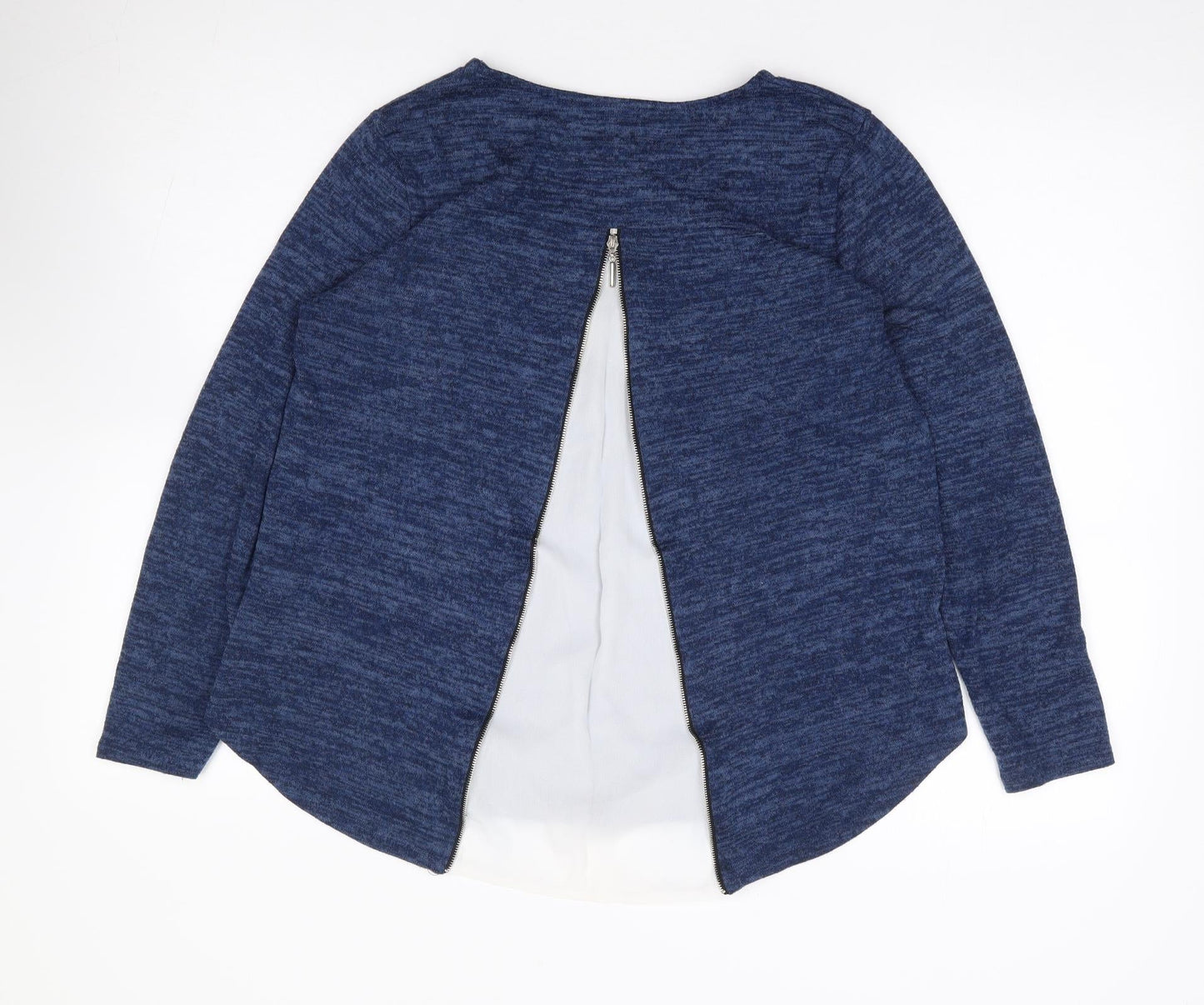 Primark Womens Blue Round Neck Polyester Pullover Jumper Size 12