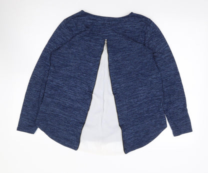 Primark Womens Blue Round Neck Polyester Pullover Jumper Size 12