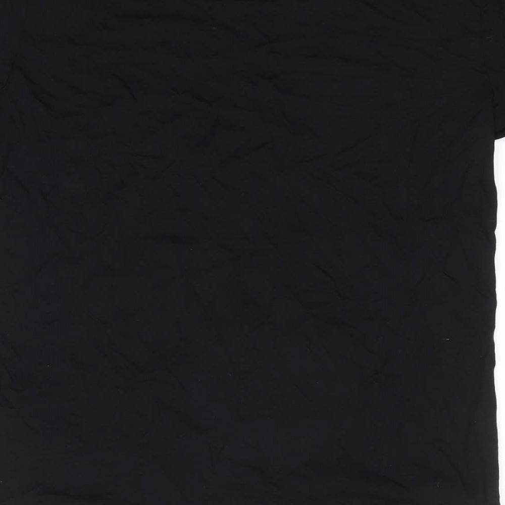 Womens UK Size 10 New Look Black Jersey T-Shirt