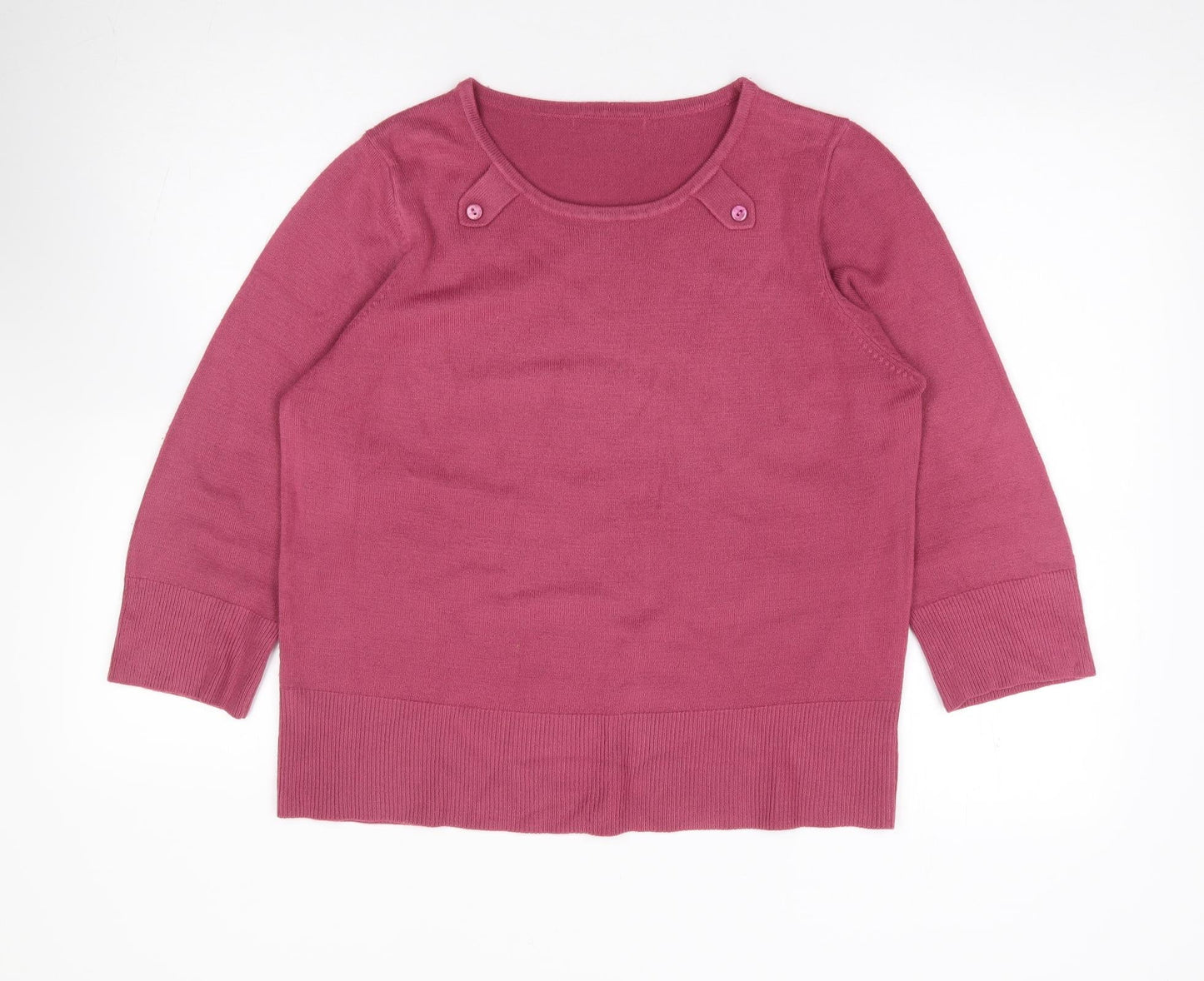 Womens UK Size L Preworn Pink Pullover Jumper