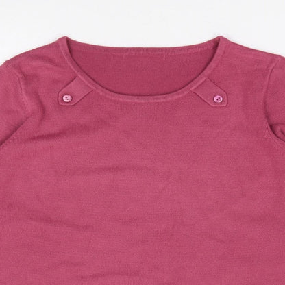 Womens UK Size L Preworn Pink Pullover Jumper