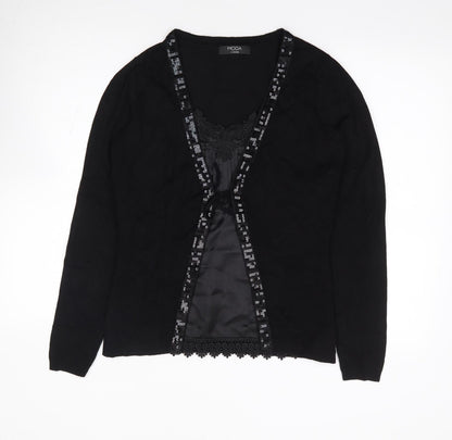 George Womens Black Round Neck Viscose Pullover Jumper Size 10