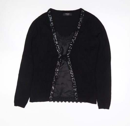 George Womens Black Round Neck Viscose Pullover Jumper Size 10