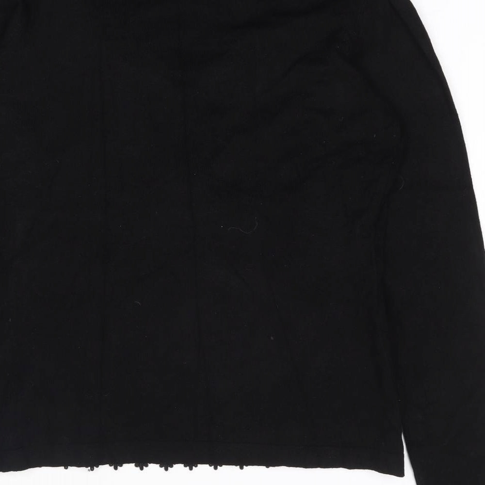 George Womens Black Round Neck Viscose Pullover Jumper Size 10