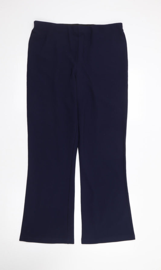 Originals Womens Blue Polyester Trousers Size 14 L30 in Regular