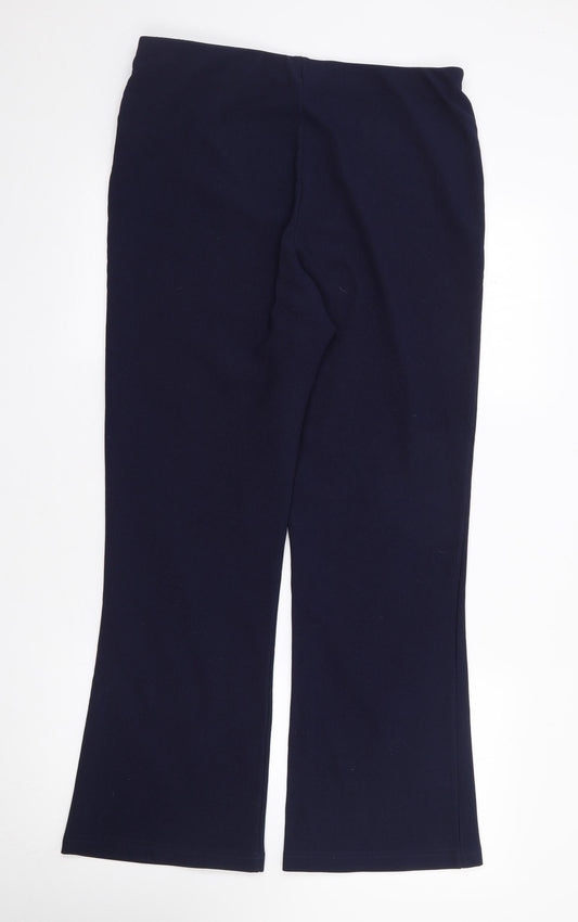 Originals Womens Blue Polyester Trousers Size 14 L30 in Regular