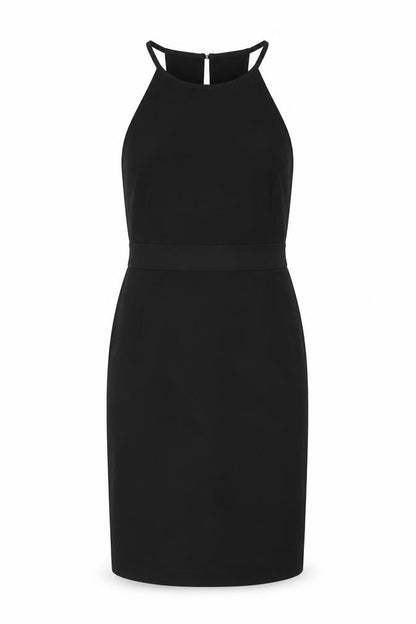 Forever 21 Womens Black Polyester Shift Size M Round Neck Zip