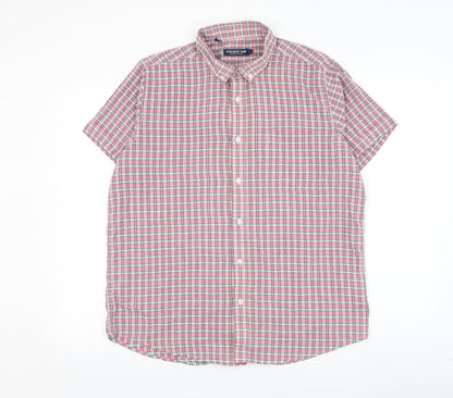 Mens UK Size L Premier Man Pink  Button-Up Short Sleeve Casual Shirt