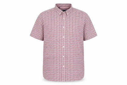 Mens UK Size L Premier Man Pink  Button-Up Short Sleeve Casual Shirt