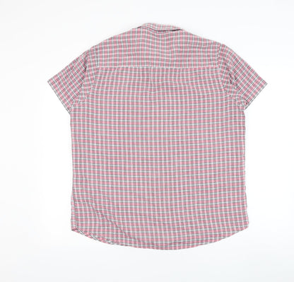 Mens UK Size L Premier Man Pink  Button-Up Short Sleeve Casual Shirt