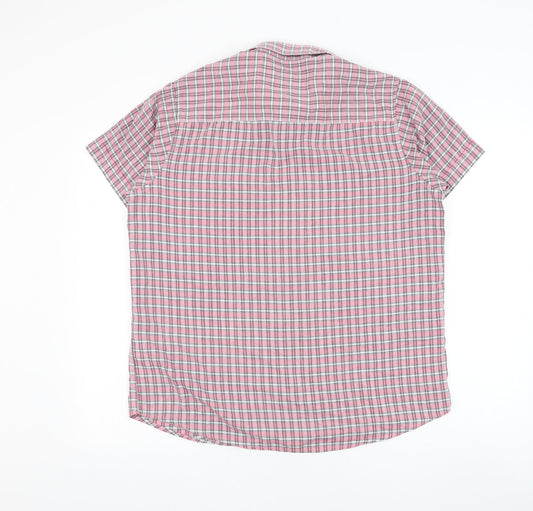 Mens UK Size L Premier Man Pink  Button-Up Short Sleeve Casual Shirt