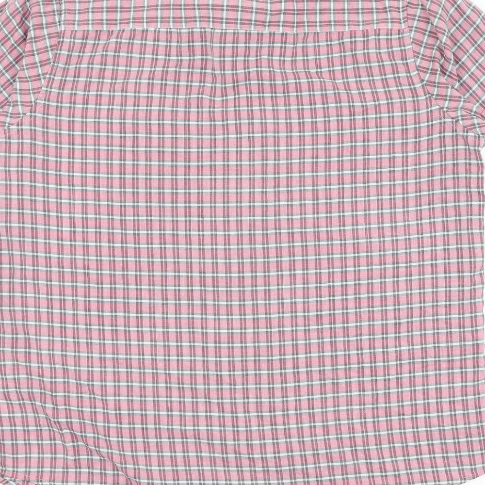 Mens UK Size L Premier Man Pink  Button-Up Short Sleeve Casual Shirt