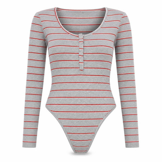 Womens UK Size M SheIn One-Piece Grey Bodysuit