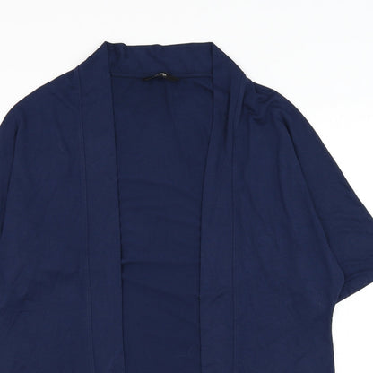 George Womens Blue Square Neck Viscose Cardigan Jumper Size M