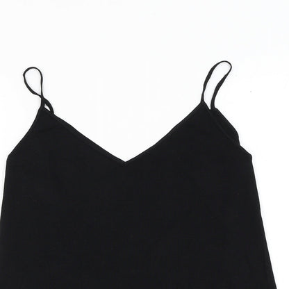 Womens UK Size S Zara Black Basic Tank
