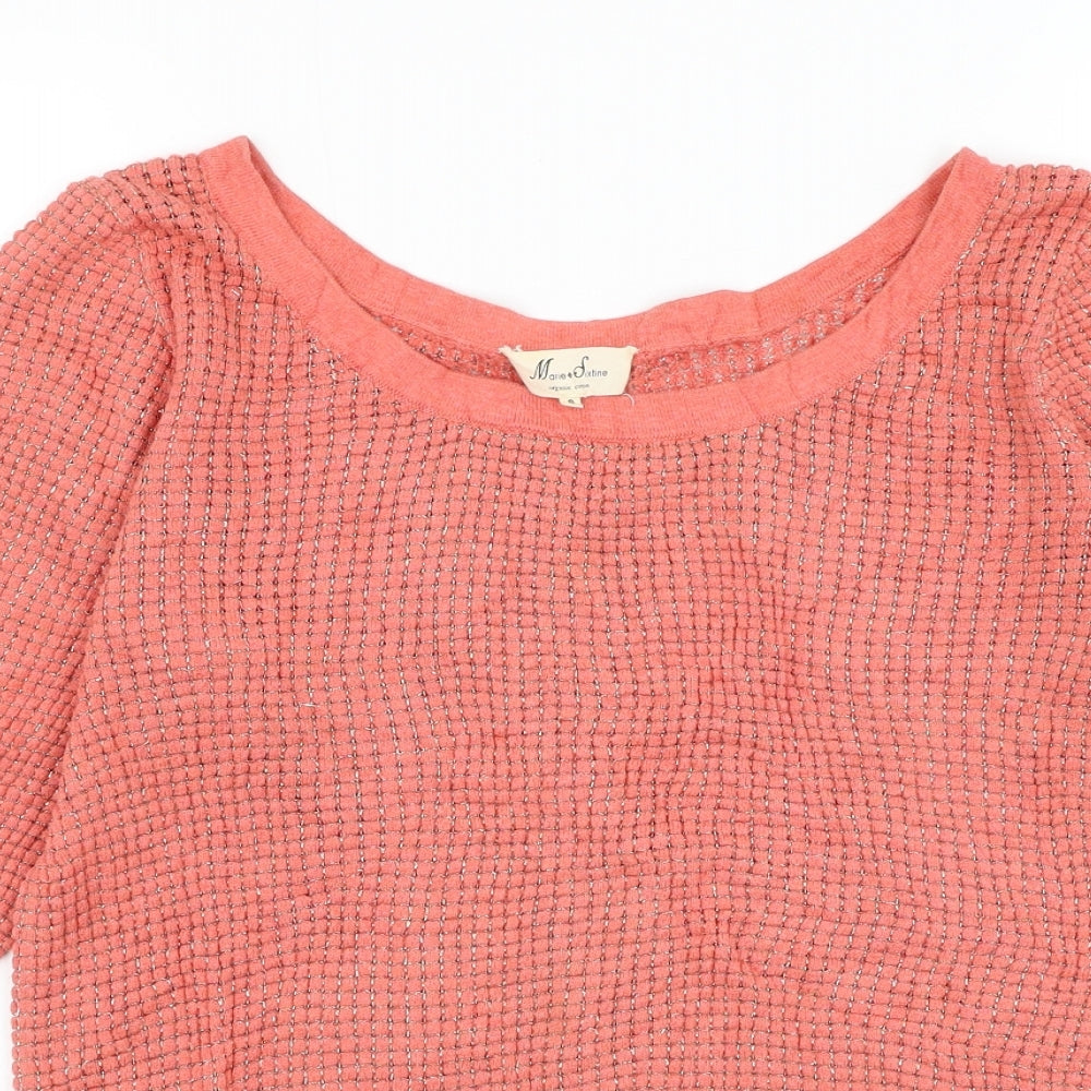 Womens UK Size S Marie Sixtine Red Pullover Jumper