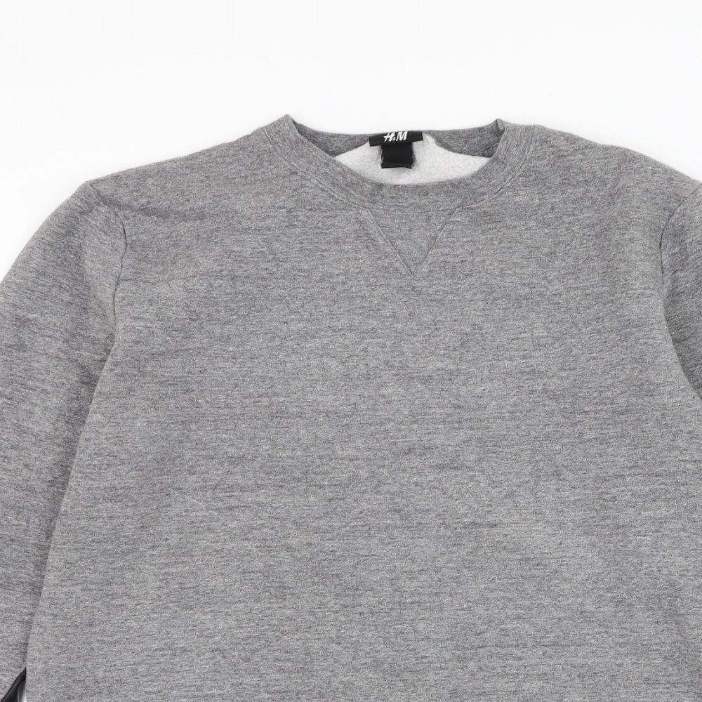 H&M Womens Grey Cotton Pullover Sweatshirt Size S Pullover